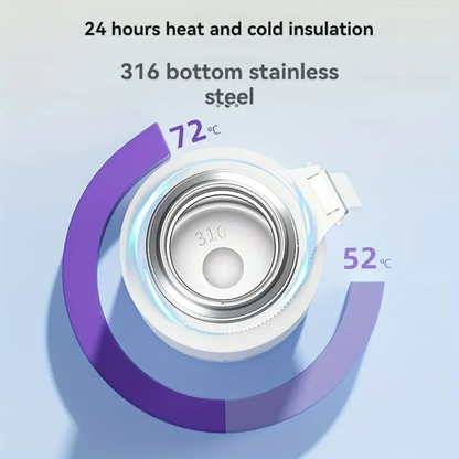 Stainless Steel Dual Lid Leak-Proof Insulated Thermos Cup – 1000ML