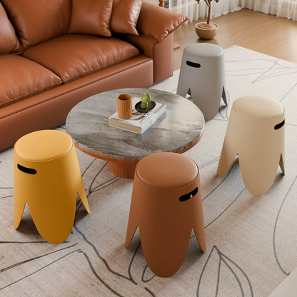 Creatively Stacked Comfortable Cushioned Petal Stool