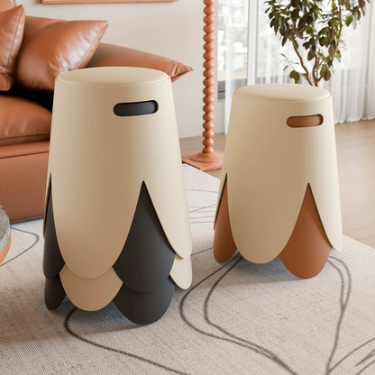 Creatively Stacked Comfortable Cushioned Petal Stool