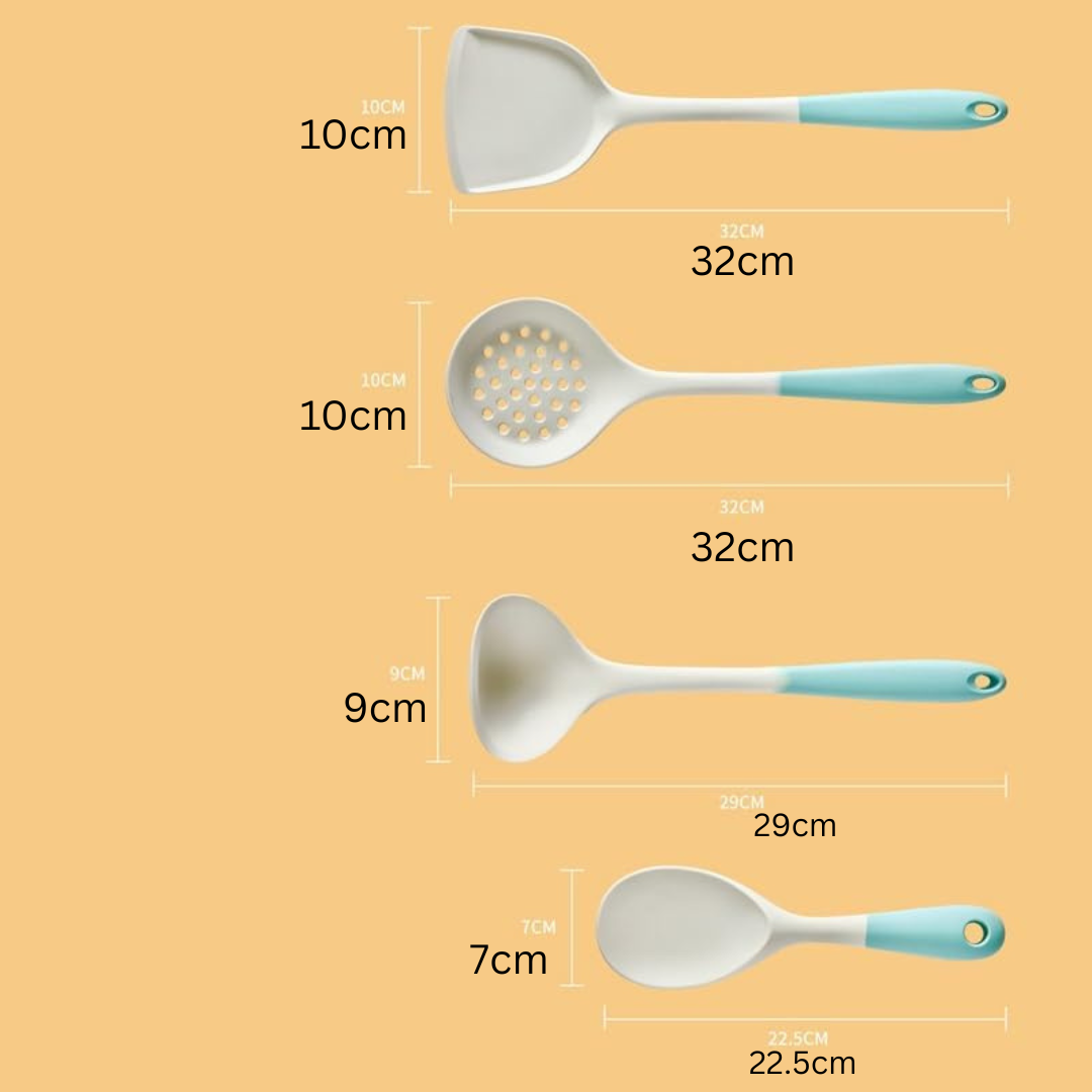 All Purpose Heat Resistant Silicone Kitchen Spatulas (Set of 4)