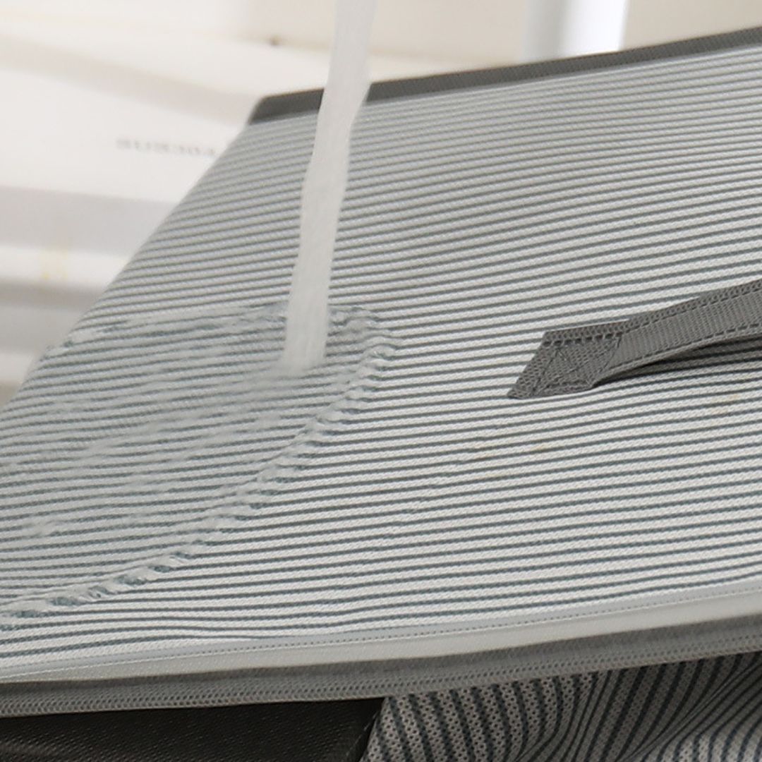 Multi-Purpose Foldable Covered Clothing Storage Box with Smooth Zipper & Reinforced Handles