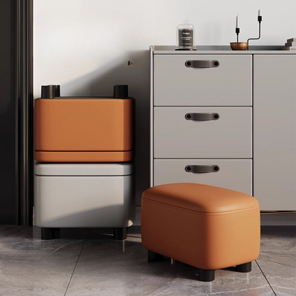 Premium Storage Footstool with Nappa Leather
