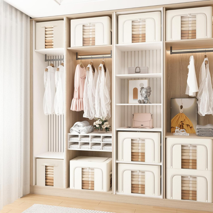 Double Window Foldable Storage Box Organizer