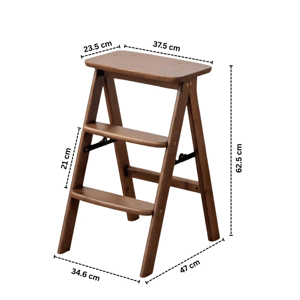 Bamboo Space-Saving Lightweight  Folding Step Stool
