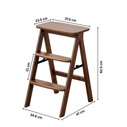 Bamboo Space-Saving Lightweight  Folding Step Stool