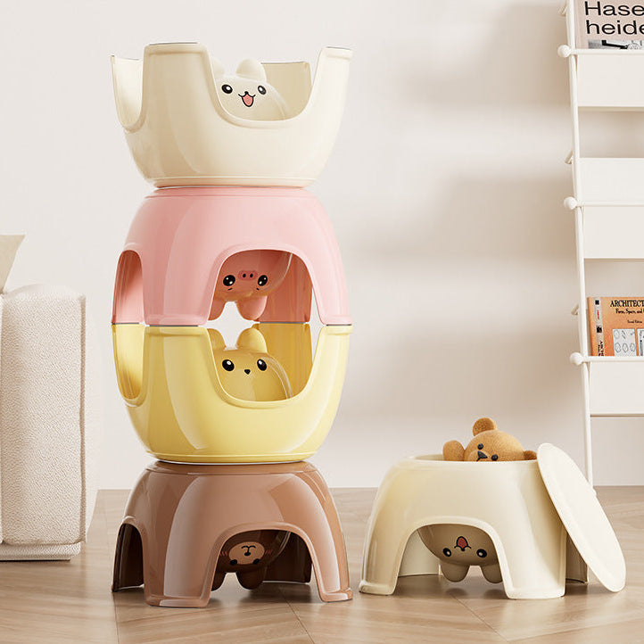 Adorable Baby Stool with Storage and Anti Skid Pads