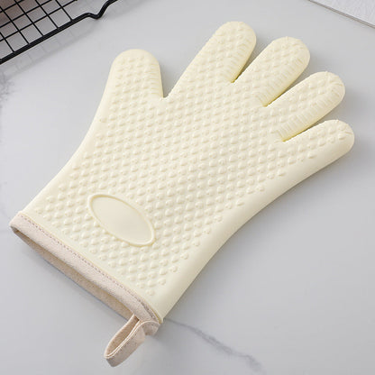 Heat-Resistant Silicone Oven Gloves with Cotton Lining