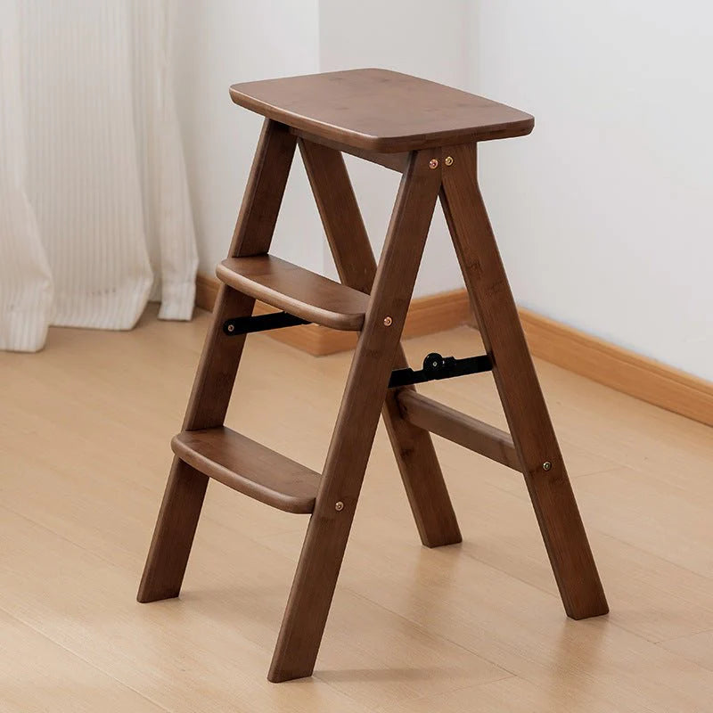 Bamboo Space-Saving Lightweight  Folding Step Stool