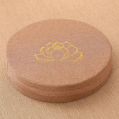Premium Soft Round Linen Fabric Seat Cushion