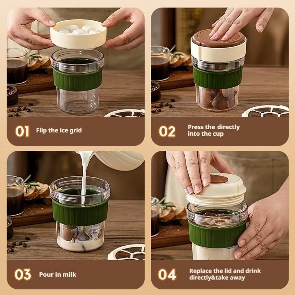 2-in-1 Ice Cube Tray and Water Bottle